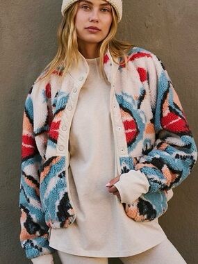 FP Free People Movement Hit The Slopes Jacket in Multi-Color Size XL